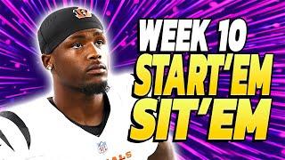 Tee Higgins Doubtful! Answering Your TOUGH Week 10 Start Sit Questions!