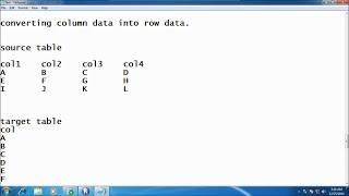 Convert Column Record into Row Record in Informatica