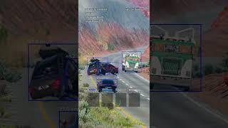 9 minutes ago! ️ Realistic Highway Car Crashes Analysis #381 #drift #DrivingPhysics