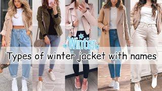 Different types of jacket with names for girls women/Winter jacket for girls women with names/Winter