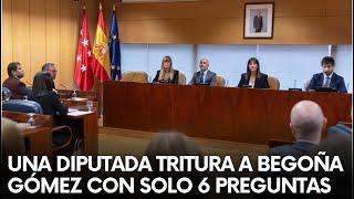 Las SEIS preguntas con las que Mercedes ZARZALEJO ha TRITURADO a Begoña GÓMEZ en la ASAMBLEA