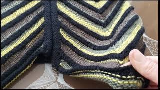 Genç kızların çok seveceği Üçgen yelek(Cepken yelek)Easy Knitting pattem