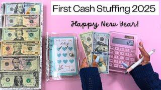 FIRST CASH STUFFING OF 2025 | Paycheck Cash Stuffing | SAVINGS CHALLENGE STUFFING | January #1