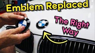 DIY BMW Hood Emblem Replacement. EASY!