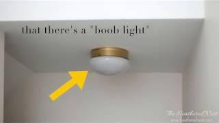 5-minute boob light fix! Update those outdated ceiling flush-mounts quickly and easily!