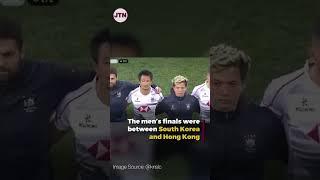 Hong Kong protest song played instead of China’s anthem at a rugby match in South Korea #shorts