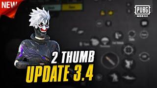 BEST 2 FINGER LAYOUT & SENSITIVITY | PUBG MOBILE 3.4