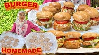 BURGER HOMEMADE YANG PALING SEDAP DAN SENANG BUAT !! PUAS HATI