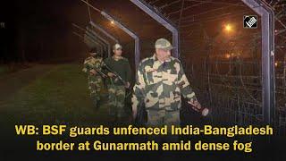 WB: BSF guards unfenced India-Bangladesh border at Gunarmath amid dense fog