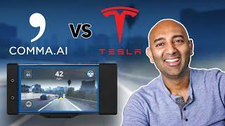 Comma 2 Openpilot vs. Tesla Autopilot | w/ Two Bit da Vinci