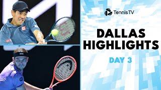 Fritz Vs Rinderknech; Nishikori, Shapovalov & More Feature | Dallas 2025 Day 3 Highlights