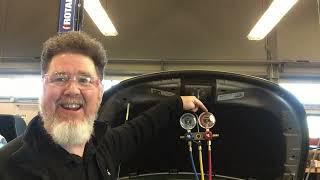 Diagnosing a vehicle's A/C system:  Low side PSI is High & the High side PSI Low