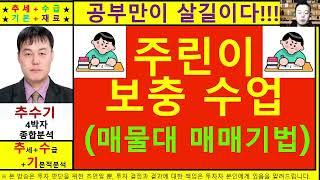 매물대매매기법(주린이보충수업)종목진단및향후주가전망 추수기(추수)전문가