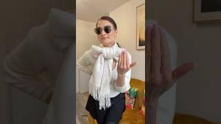 How To Make A Bow  ~ EASY SCARF HACK | Winter Season #shorts #youtube shorts be