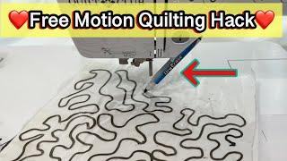 Free Motion Quilting Hack ~ Beginner Quilter Hack