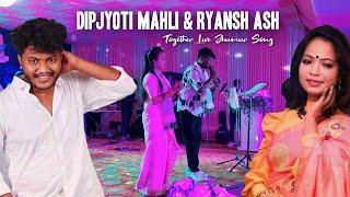 Dipjyoti Mahli & Ryansh Ash Together Live Jhumur Song || Dighaltarang Karam Festival || AB Creation