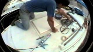 Repairing the deck of a Catalina 27 fiberglass sailboat in Florida