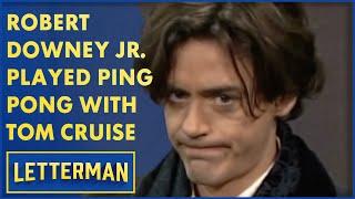 Robert Downey Jr. Went Nuts Playing Ping Pong With Tom Cruise | Letterman