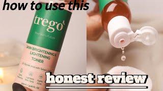 trego glycolic acid toner review|| how to use trego skin lightening & brightening toner