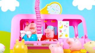 The TWENTY Scoop Ice Cream Peppa Pig Toy Videos - Funny Educational Video for Kids!