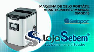 Teste de Uso Máquina de Gelo Gelopar - GMGD 15 Máquina de Gelo Portátil Gelopar