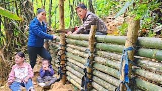 How to make a bamboo fence - pig farming - daily life on the farm | Hà Tòn Chài