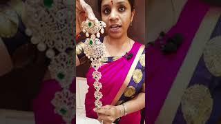 #bridaljewellery / Beautiful Bridal Diamond  Necklace Designs / Krishna Jewellers Pearls & Gems