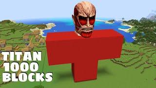 What if you SPAWN A 1000 BLOCKS OF COLOSSAL TITAN in Minecraft ? GIGANTIC COLOSSAL TITAN !