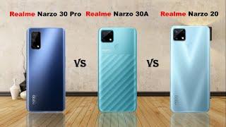 Realme Narzo 30 Pro vs Realme Narzo 30A vs Realme Narzo 20