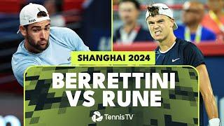 Matteo Berrettini vs Holger Rune Match Highlights | Shanghai 2024