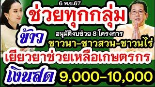 ช่วยทุกกลุ่ม เยียวยาเกษตรกรชาวนา ชาวสวน ชาวไร่ ชดเชยจ่ายเงินสูงสุด10000 ครม.อนุมัตินายกสั่งการใครบ้า