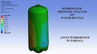 Hydrostatic Pressure Simulation | Water Bottle I Ansys Workbench Tutorial | Stress | Deformation