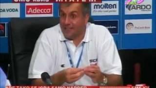 Zeljko Obradovic - Konferencija za stampu posle debakla i poraza od Francuza EP 2005