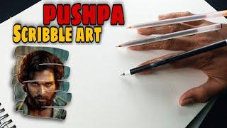 Pushpa Drawing Allu Arjun | Scribble Art | Drawing Allu Arjun | Pen Sketch | Pushpa Movie 