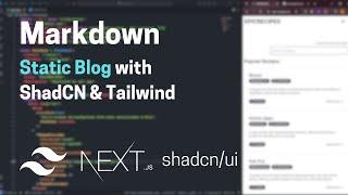 Next.js 14 Markdown Blog with ShadCN & Tailwind | Full Tutorial