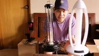 Unboxing a UVC + Ozone Sterilizing Lamp with 254 nm UV Light