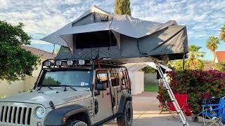 We set up our new Smittybilt Overlander XL Gen 2 Rooftop Tent