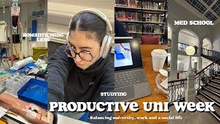 Productive Weekly Vlog  Medical School, Studying, Balancing a Social Life, Hospital Placement +