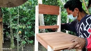 membuat kursi minimalis sederhana dari kayu kerajinan kayu