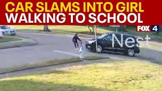 VIDEO: Driver speeds off after hitting Plano 12-year-old walking to school