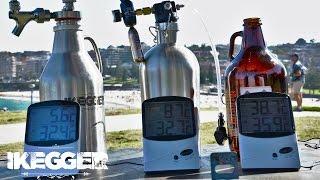 iKegger: The ultimate growler keeps beer cold all day, no ice needed!