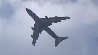 British Airways Negus Retro Livery Boeing 747-436 G-CIVB BA218 descending over Clewer