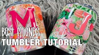 Best Friends Tumblers | Glitter and Epoxy Tumbler Tutorial