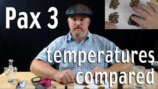 Pax 3 Temperature Comparison Test