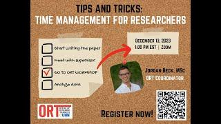 Tips & Tricks: Time Management for Researchers