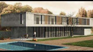 3ds Max vray realistic Concrete Material with Blend material
