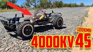 CRASHED!! 4000KV 4s HOBBY WING INSANITY - Traxxas slash 4x4 VXL Gets Over Volted!