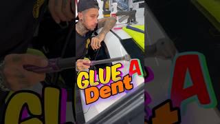 Dent repair with glue | Pdr training #paintlessdentrepair #autobodyrepair #dentrepair #automobile