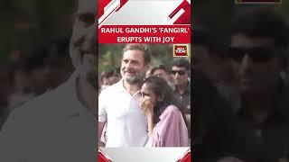 Rahul Gandhi's 'Fangirl' Erupts With Joy During Bharat Jodo Yatra #shorts  #viralshorts