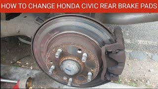 Honda Civic Rear Brake Pads || How to Change Rear Brake Pads on Honda Civic